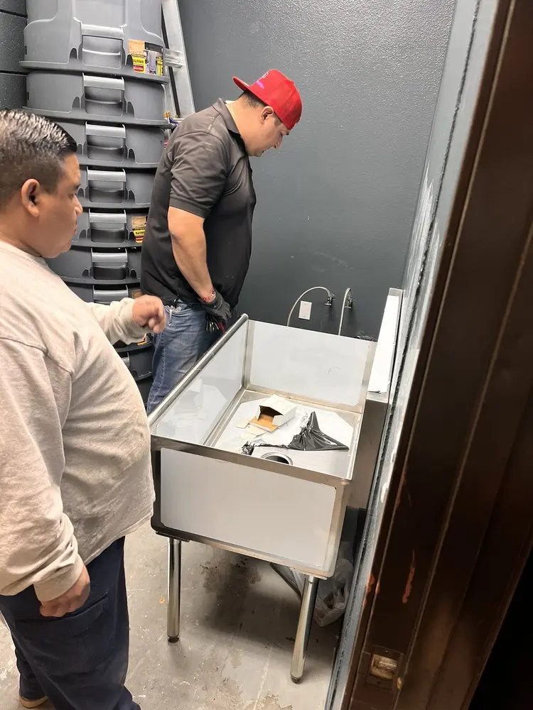 Commercial plumbing and sink installation in Bucktown